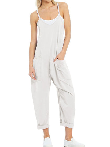 Spaghetti Strap Jumpsuit with Pockets Trendsi Spaghetti Strap Jumpsuit with Pockets Trendsi