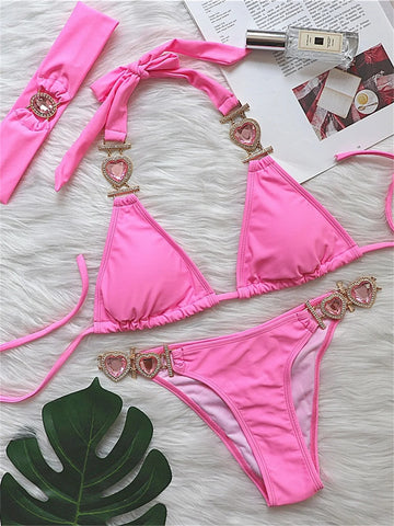Sexy Rhinestones Bikini With Headband Fashion Boss 21 Sexy Rhinestones Bikini With Headband Fashion Boss 21