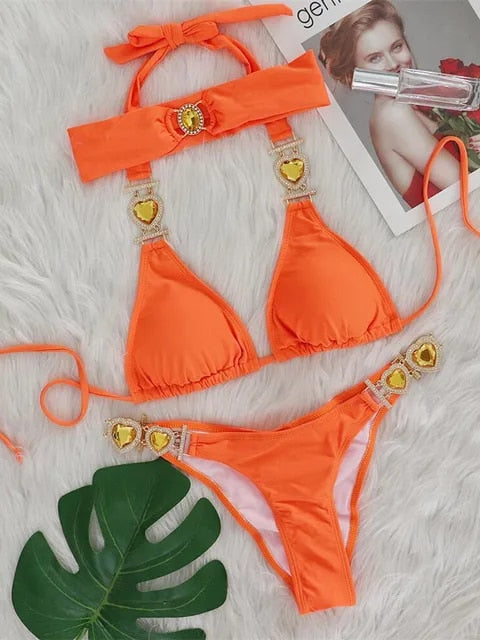 Sexy Rhinestones Bikini With Headband Fashion Boss 21 Sexy Rhinestones Bikini With Headband Fashion Boss 21