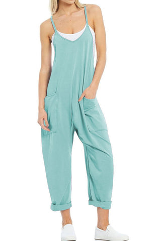 Spaghetti Strap Jumpsuit with Pockets Trendsi Spaghetti Strap Jumpsuit with Pockets Trendsi