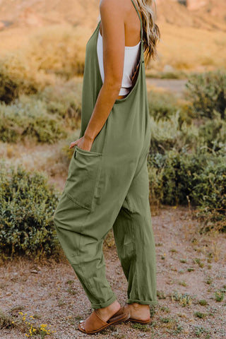 Double Take Full Size V-Neck Sleeveless Jumpsuit with Pockets Trendsi Double Take Full Size V-Neck Sleeveless Jumpsuit with Pockets Trendsi