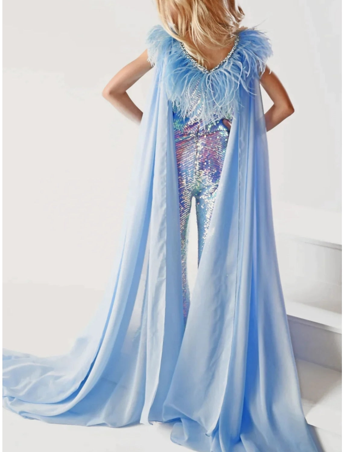 Kids Sparkle Jumpsuit with feathers Fashion Boss 21 Kids Sparkle Jumpsuit with feathers Fashion Boss 21