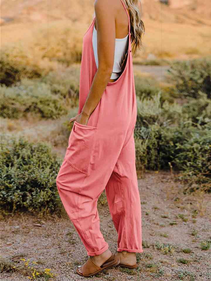 Sleeveless V-Neck Pocketed Jumpsuit Trendsi Sleeveless V-Neck Pocketed Jumpsuit Trendsi