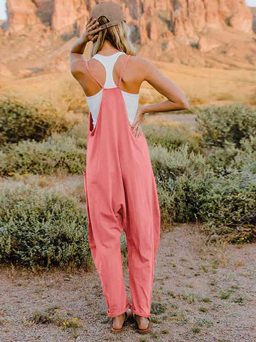 Sleeveless V-Neck Pocketed Jumpsuit Trendsi Sleeveless V-Neck Pocketed Jumpsuit Trendsi