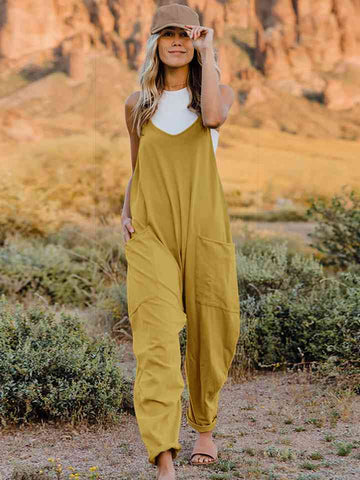 Sleeveless V-Neck Pocketed Jumpsuit Trendsi Sleeveless V-Neck Pocketed Jumpsuit Trendsi