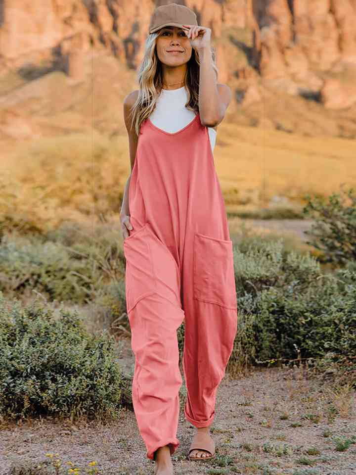 Sleeveless V-Neck Pocketed Jumpsuit Trendsi Sleeveless V-Neck Pocketed Jumpsuit Trendsi