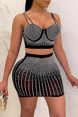 Two Piece Sexy Rhinestone Outfit Fashion Boss 21 Two Piece Sexy Rhinestone Outfit Fashion Boss 21