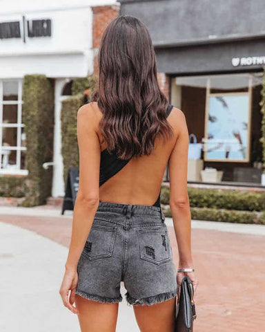 Diamond Tassels Denim Shorts Fashion Boss 21 Diamond Tassels Denim Shorts Fashion Boss 21