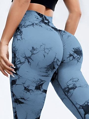 Tie-Dye High Waist Active Leggings Trendsi