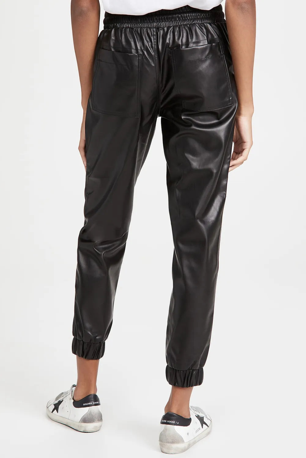 Drawstring PU Leather Pants with Pockets Trendsi