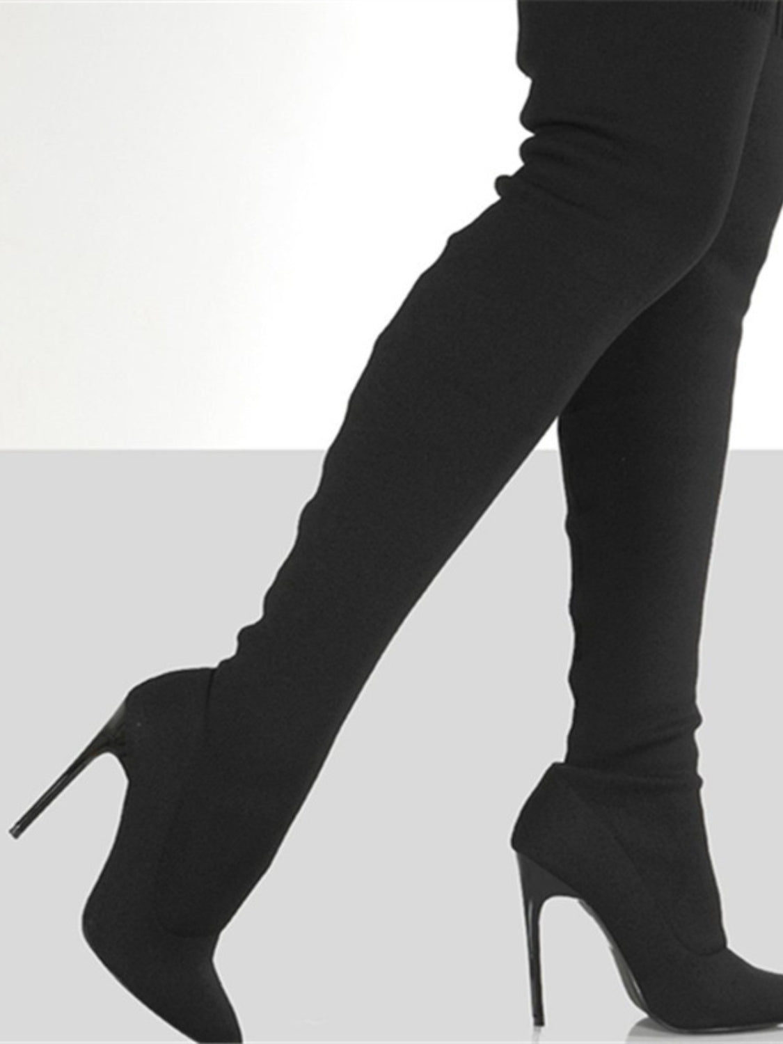 Point Toe Over Knee Stiletto Boots Trendsi