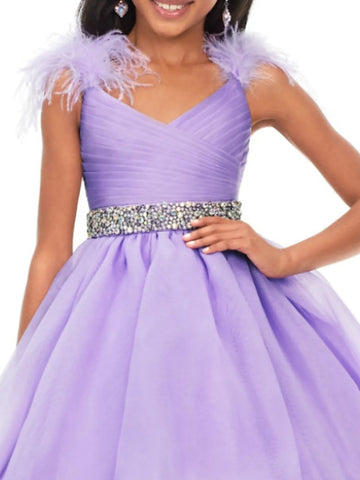 Kids Pageant Dress with Feathers Fashion Boss 21