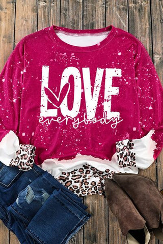 Valentine's Day Leopard Sweatshirt Trendsi