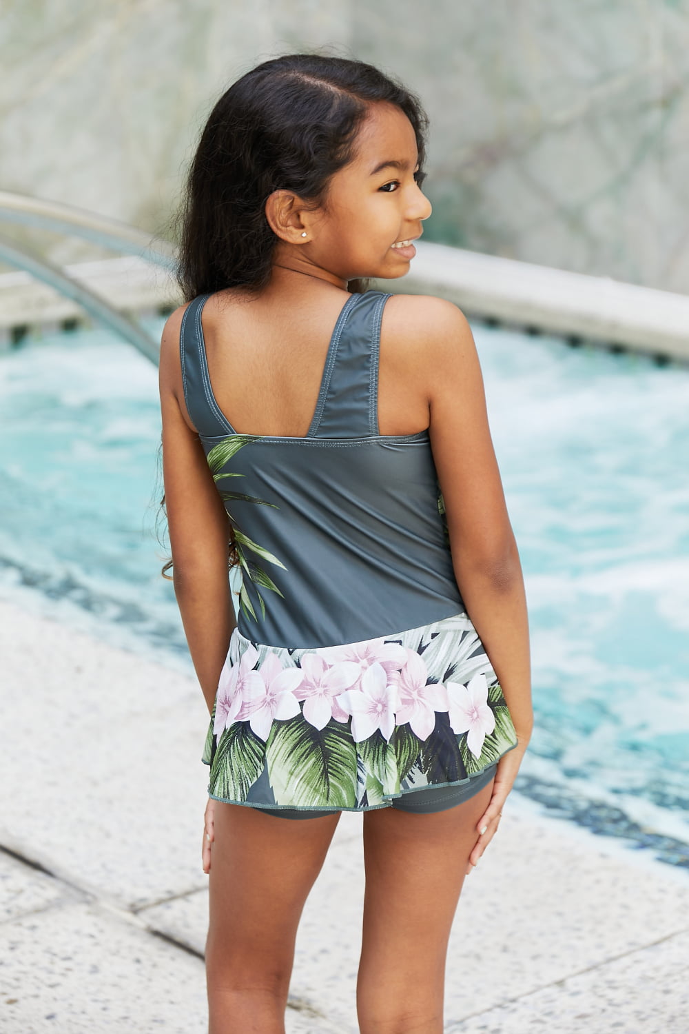 Marina West Swim Clear Waters Swim Dress in Aloha Forest Trendsi