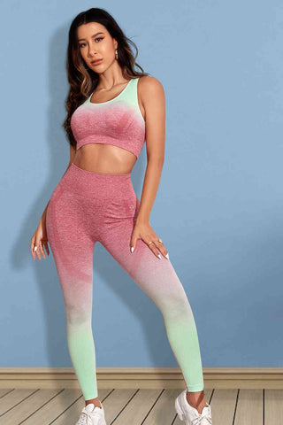 Gradient Sports Tank and Leggings Set Fashion Boss 21