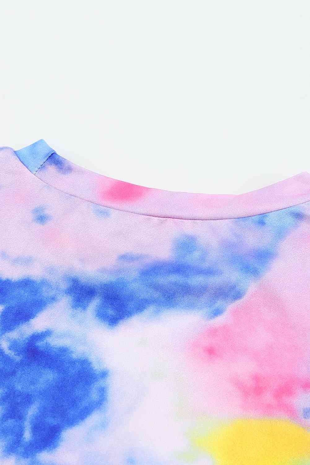 Girls Tie-Dye Twist Front Long Sleeve Top Trendsi