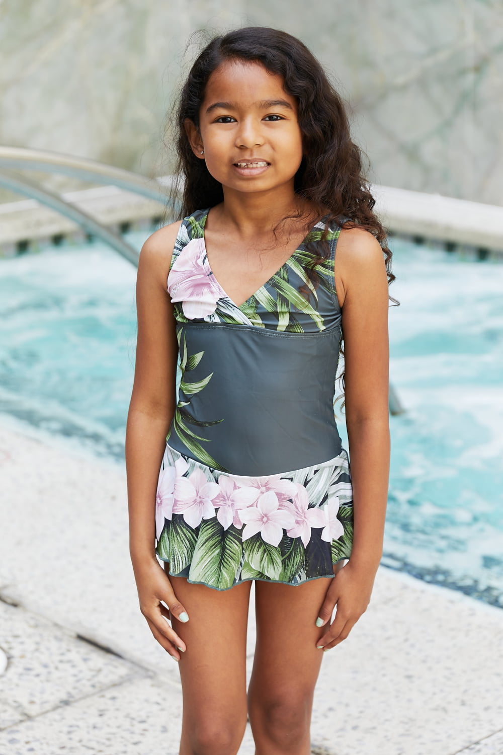 Marina West Swim Clear Waters Swim Dress in Aloha Forest Trendsi