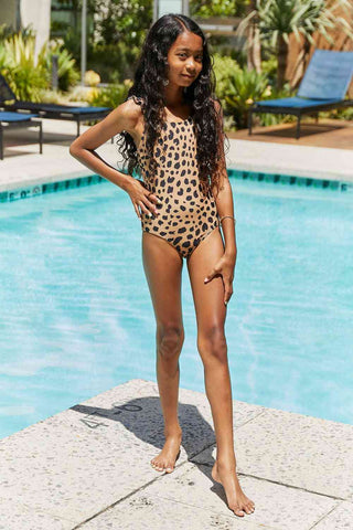 Marina West Swim Float On Ruffled One-Piece in Leopard Trendsi