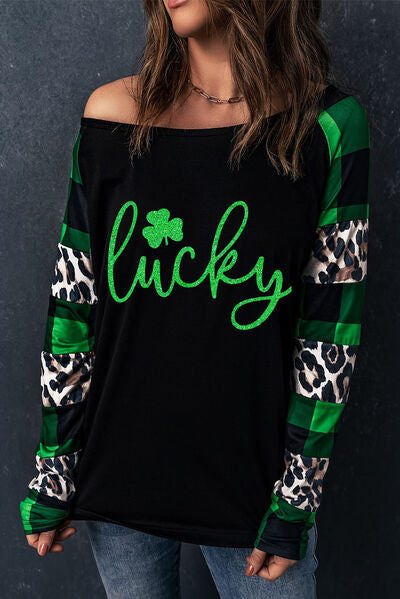 St Patrick's Plaid Long Sleeve T-Shirt Trendsi