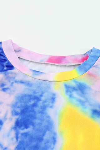 Girls Tie-Dye Twist Front Long Sleeve Top Trendsi