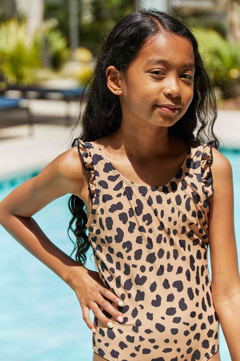 Marina West Swim Float On Ruffled One-Piece in Leopard Trendsi