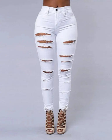 Cutout Ripped Skinny Jeans Fashion Boss 21